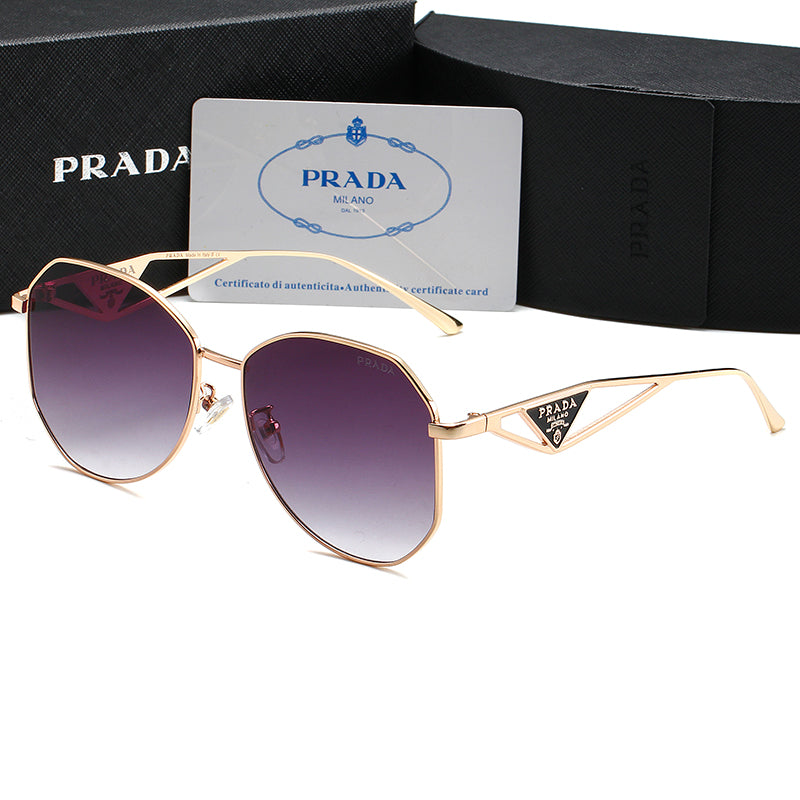Unisex Triangle Logo Metal Sunglassess-sss62