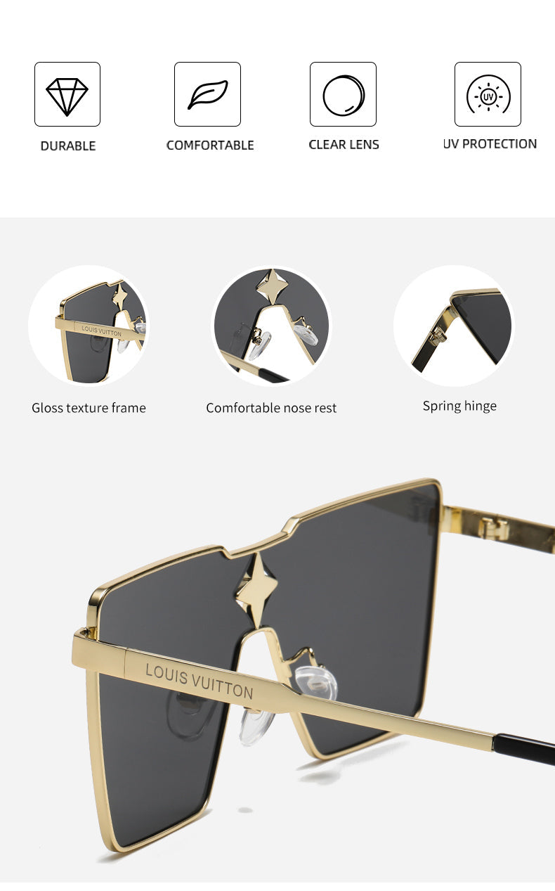 Luxury Large Frame Sunglasses Y-0882s-sss621