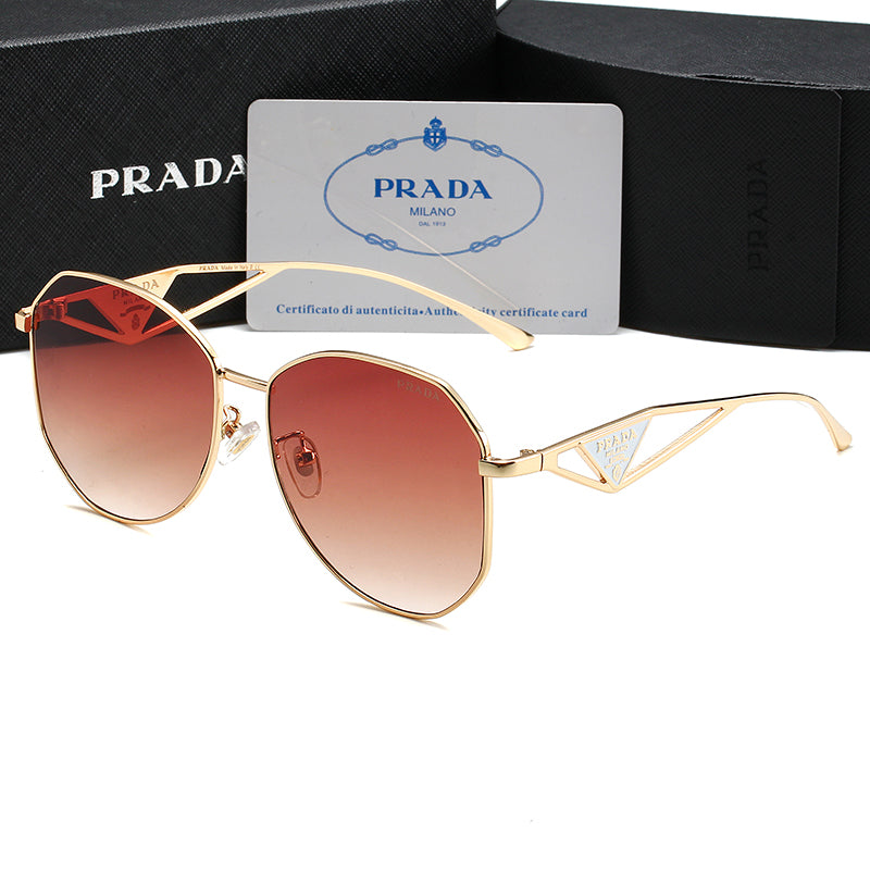 Unisex Triangle Logo Metal Sunglassess-sss62