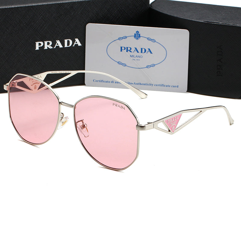 Unisex Triangle Logo Metal Sunglassess-sss62