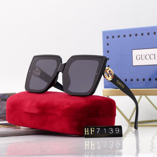 New Square Frame Environmentally Friendly PC Sunglasses 7139s-sss62