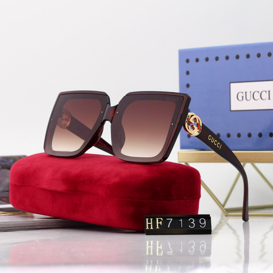 New Square Frame Environmentally Friendly PC Sunglasses 7139s-sss62