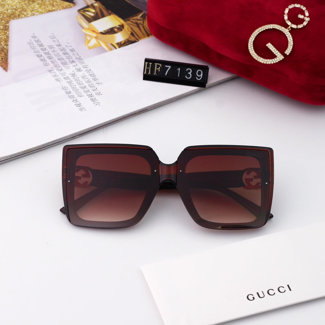 New Square Frame Environmentally Friendly PC Sunglasses 7139s-sss62