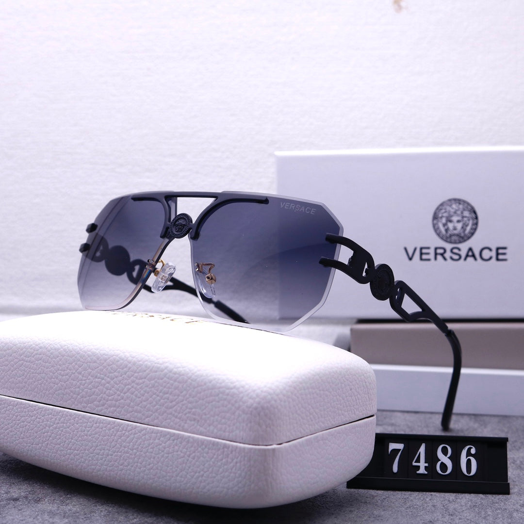 Stylish Medusa Rimless Sunglasses 7486s-sss62