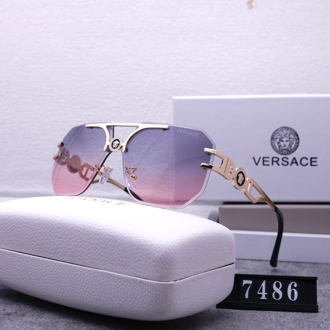 Stylish Medusa Rimless Sunglasses 7486s-sss62