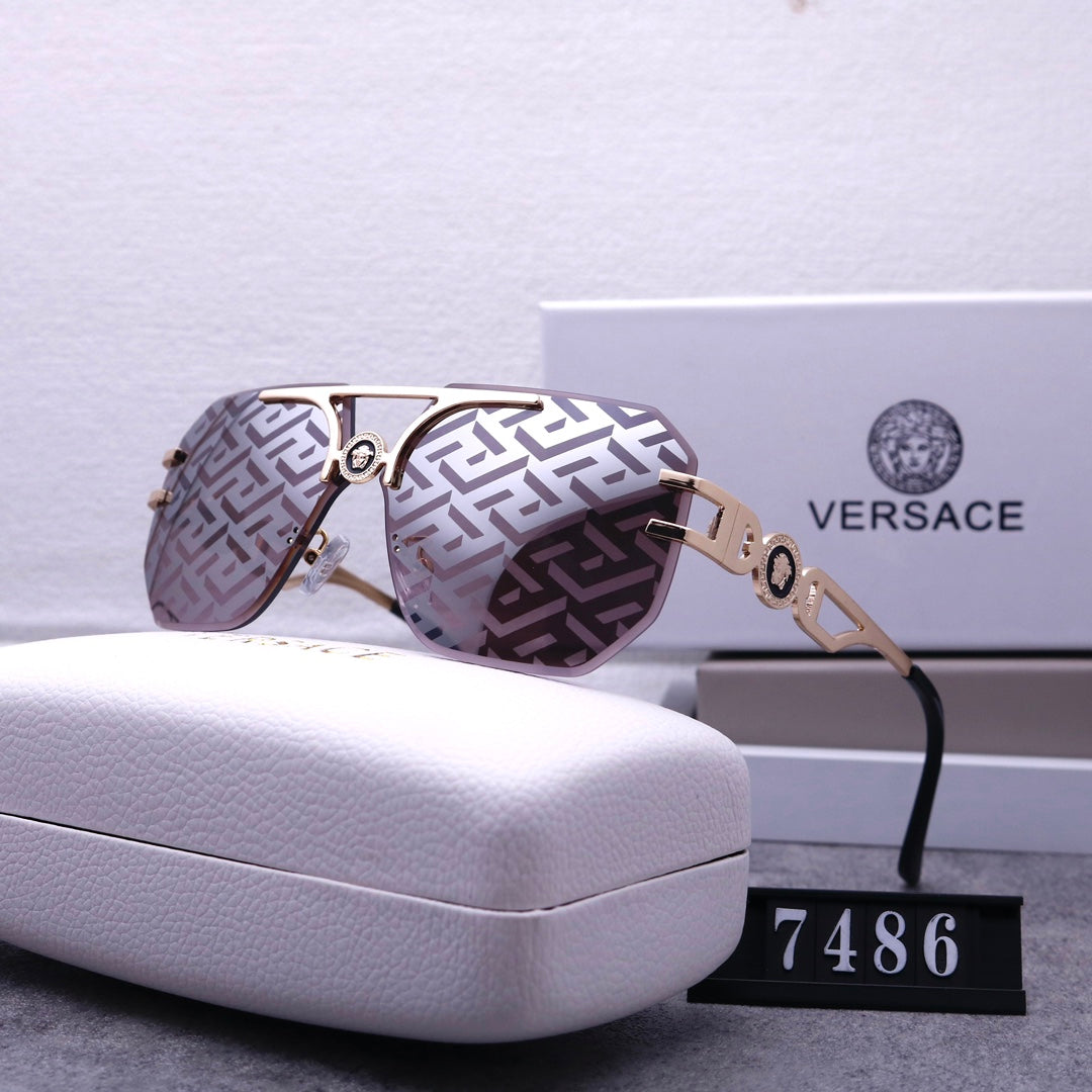 Stylish Medusa Rimless Sunglasses 7486s-sss62
