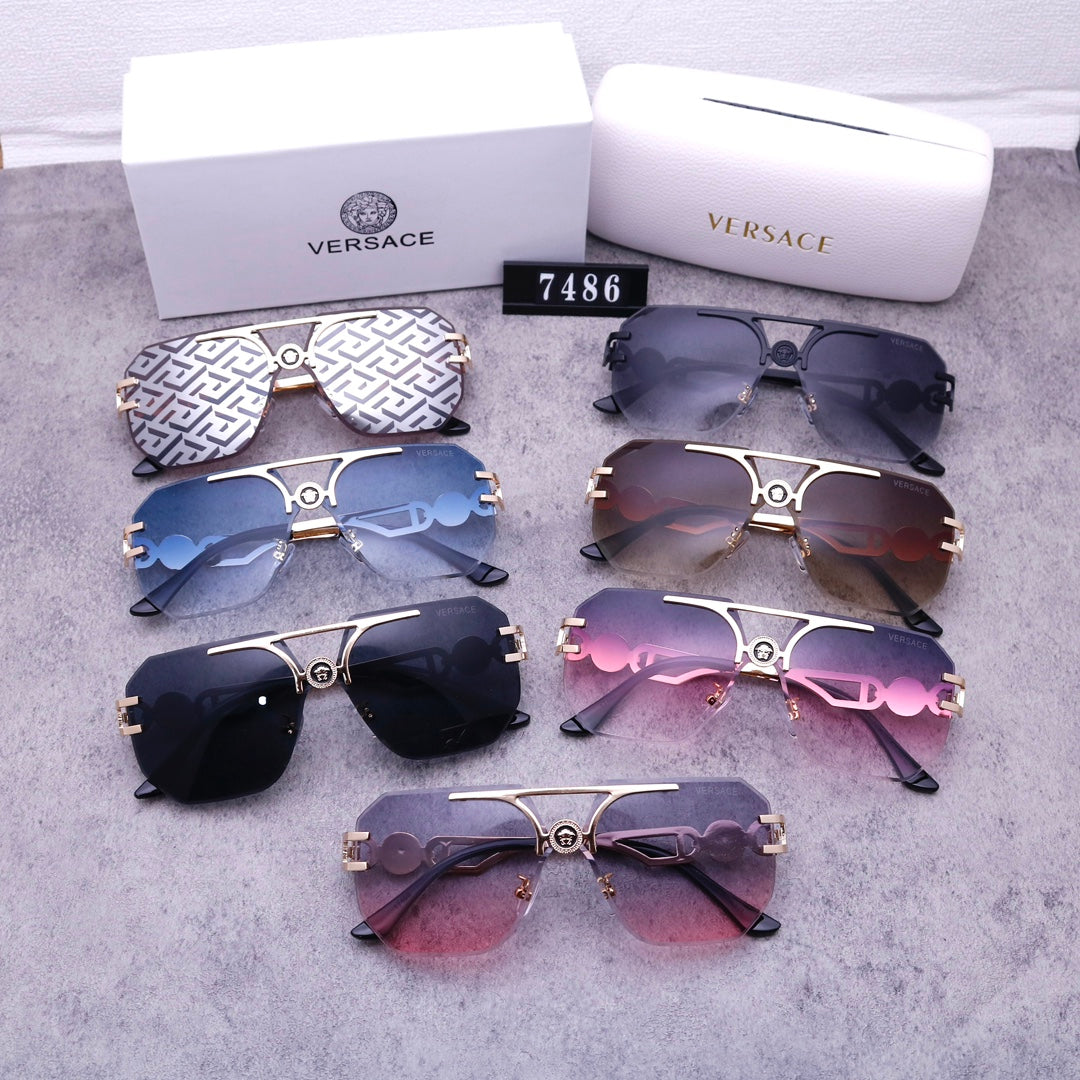 Stylish Medusa Rimless Sunglasses 7486s-sss62