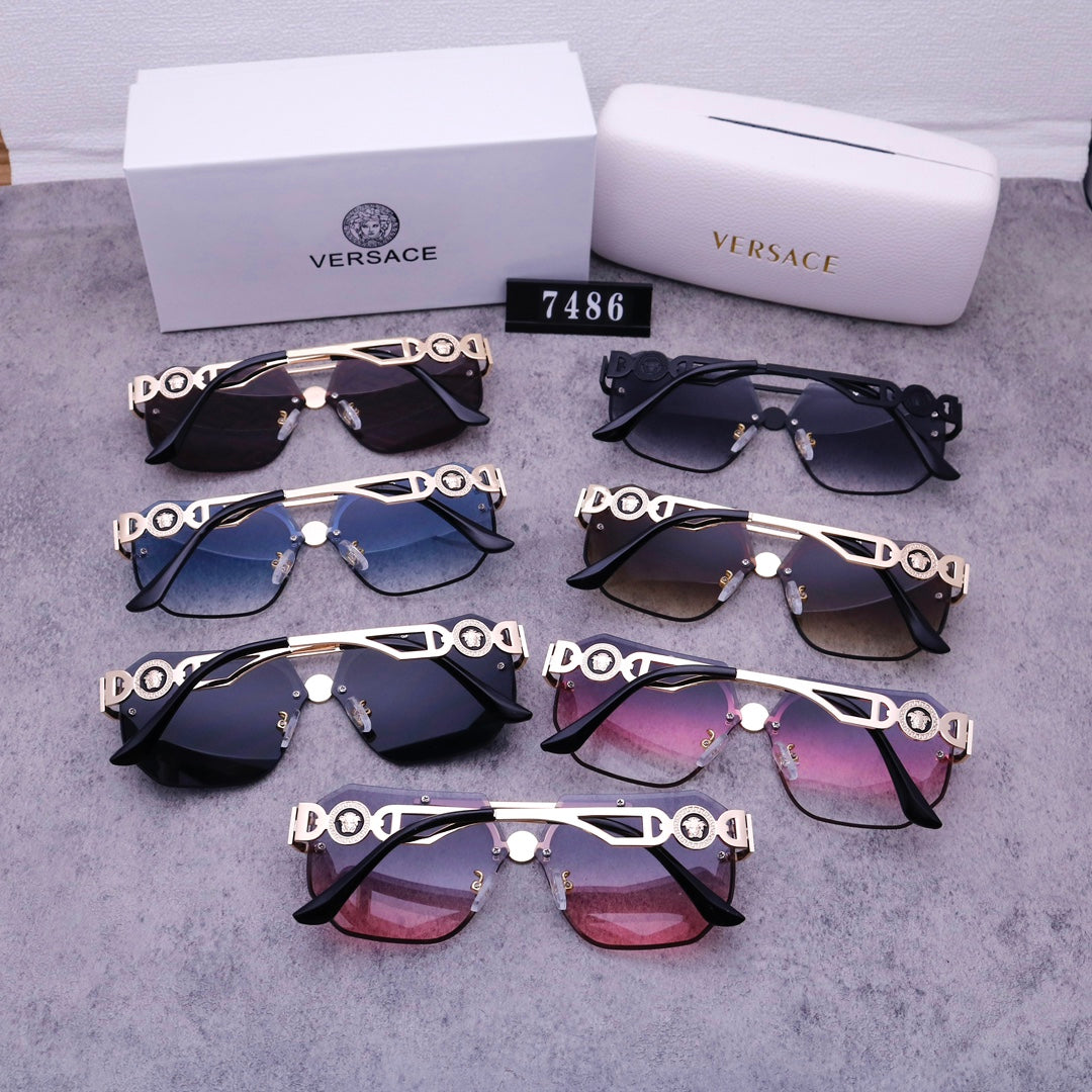 Stylish Medusa Rimless Sunglasses 7486s-sss62