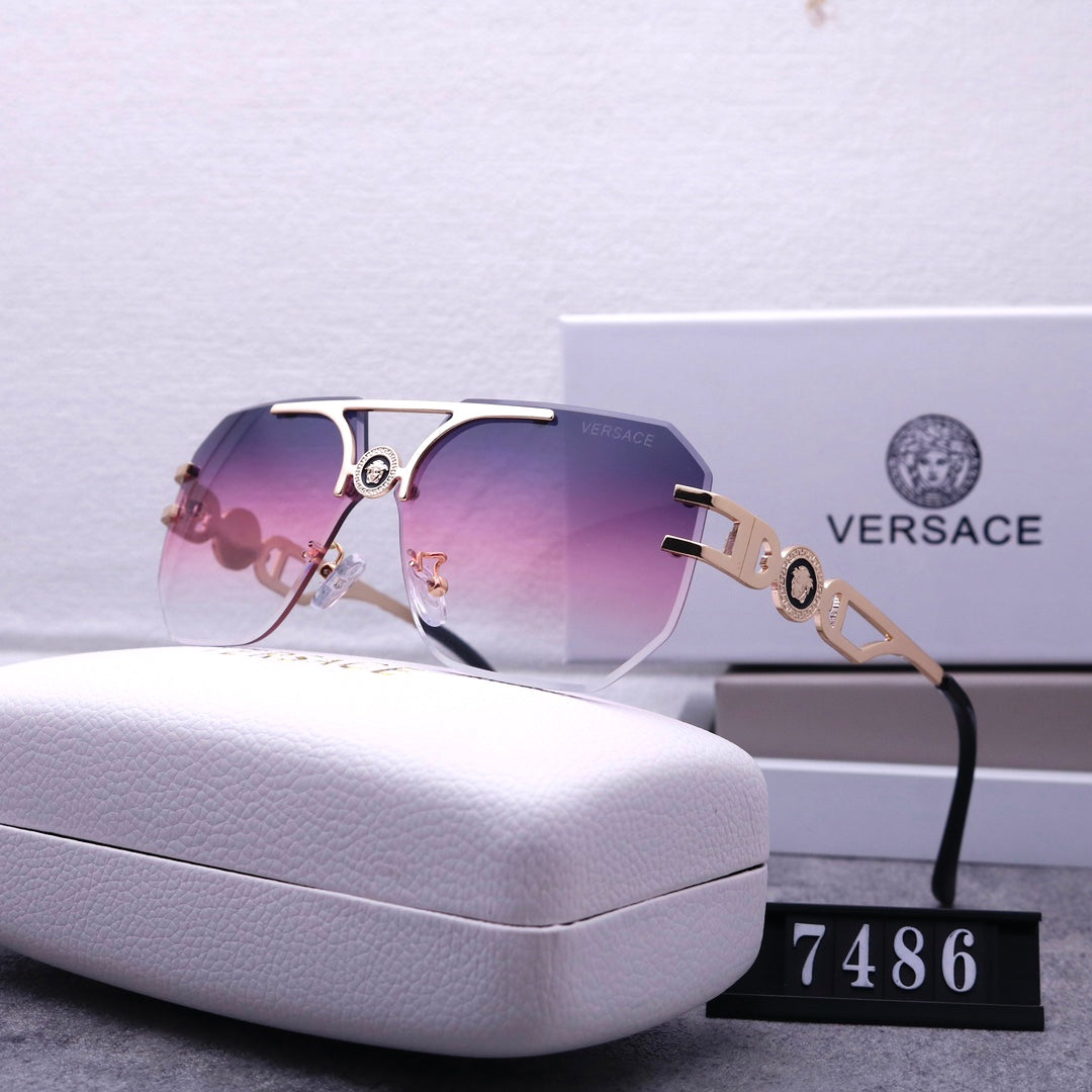 Stylish Medusa Rimless Sunglasses 7486s-sss62