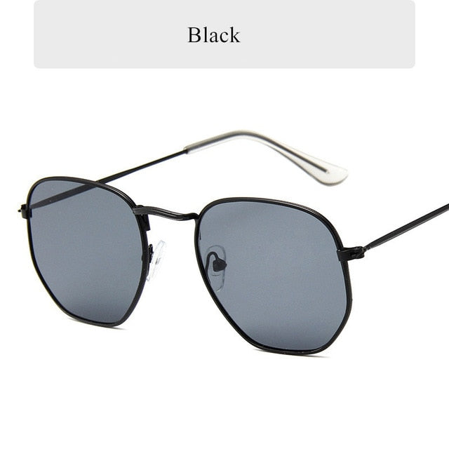 Oulylan Vintage Polygon Sunglasses Women Men Brand Metal Frame Sun Glasses Ladies UV400 Female Luxury Polygonal Sunglass Male--s1