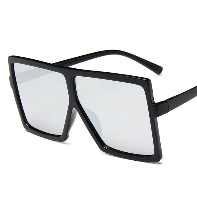 Plastic Oversized Women Sunglasses Square Brand Designer Big Frame Sunglasses For Female UV400 Sun Glasses oculos masculino--s1