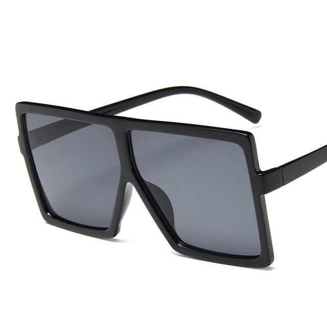 Plastic Oversized Women Sunglasses Square Brand Designer Big Frame Sunglasses For Female UV400 Sun Glasses oculos masculino--s1