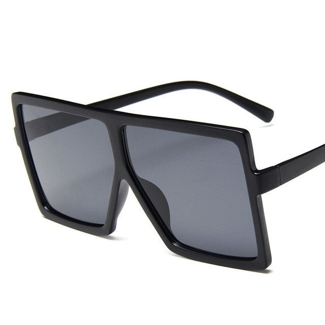 Plastic Oversized Women Sunglasses Square Brand Designer Big Frame Sunglasses For Female UV400 Sun Glasses oculos masculino--s1