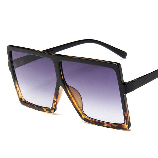 Plastic Oversized Women Sunglasses Square Brand Designer Big Frame Sunglasses For Female UV400 Sun Glasses oculos masculino--s1