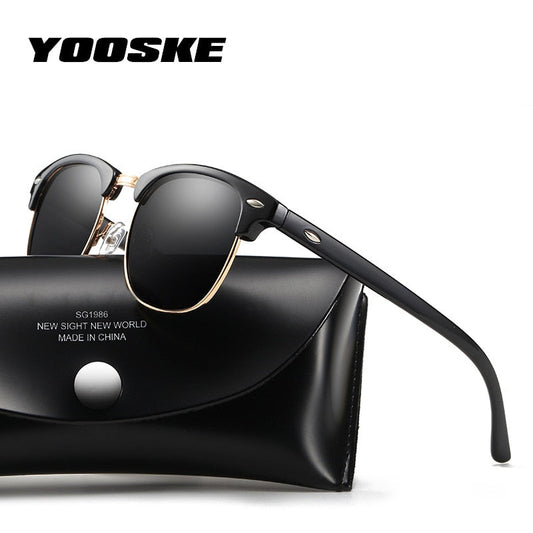 YOOSKE Polarized Sunglasses Women Men Classic Brand Designer Vintage Square Sun Glasses Driving Mirror UV400 for Auto Car--s1