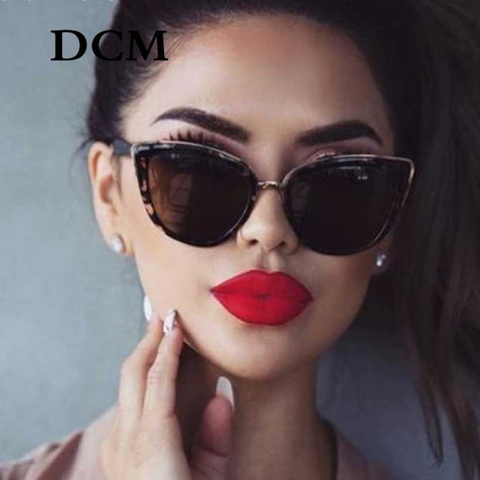 DCM Cateye Sunglasses Women Vintage Gradient Glasses Retro Cat eye Sun glasses Female Eyewear UV400s-sss62