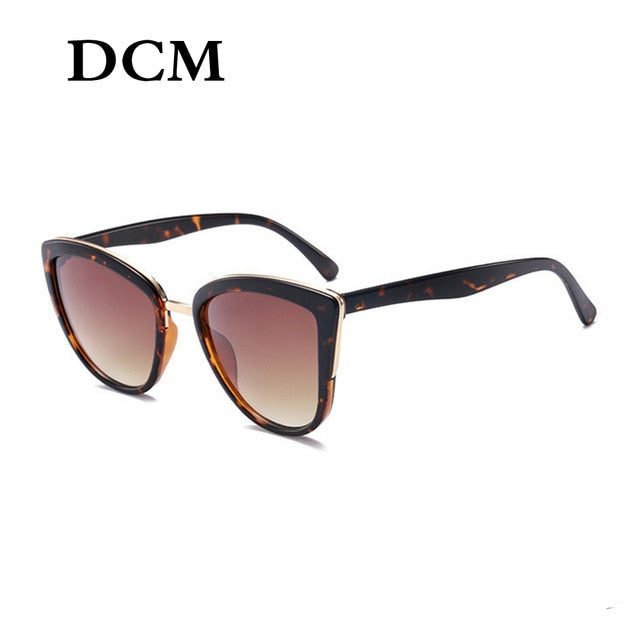 DCM Cateye Sunglasses Women Vintage Gradient Glasses Retro Cat eye Sun glasses Female Eyewear UV400s-sss62