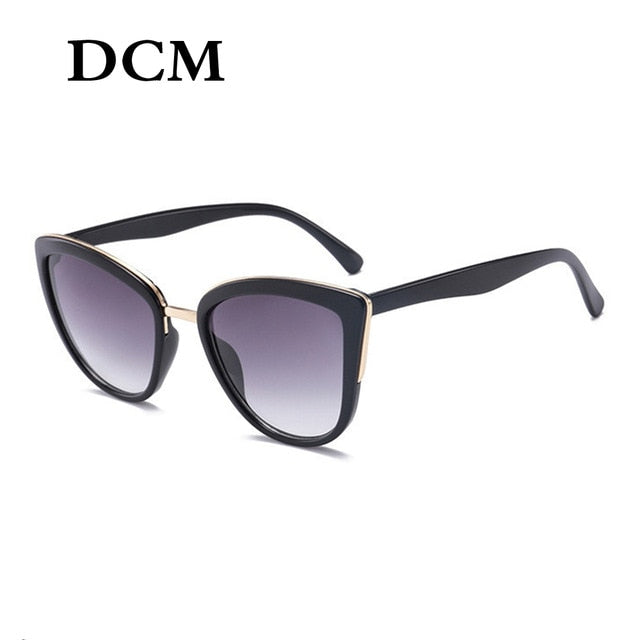 DCM Cateye Sunglasses Women Vintage Gradient Glasses Retro Cat eye Sun glasses Female Eyewear UV400s-sss62