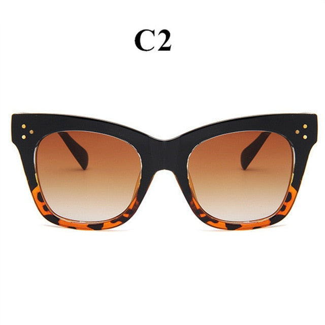 Oulylan Classic Cat Eye Sunglasses Women Vintage Oversized Gradient Sun Glasses Shades Female Luxury Designer UV400 Sunglass--s1