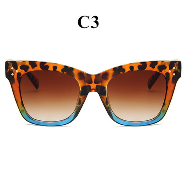 Oulylan Classic Cat Eye Sunglasses Women Vintage Oversized Gradient Sun Glasses Shades Female Luxury Designer UV400 Sunglass--s1