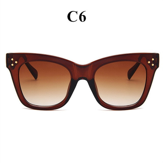 Oulylan Classic Cat Eye Sunglasses Women Vintage Oversized Gradient Sun Glasses Shades Female Luxury Designer UV400 Sunglass--s1