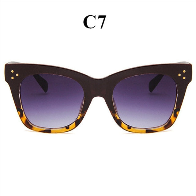 Oulylan Classic Cat Eye Sunglasses Women Vintage Oversized Gradient Sun Glasses Shades Female Luxury Designer UV400 Sunglass--s1