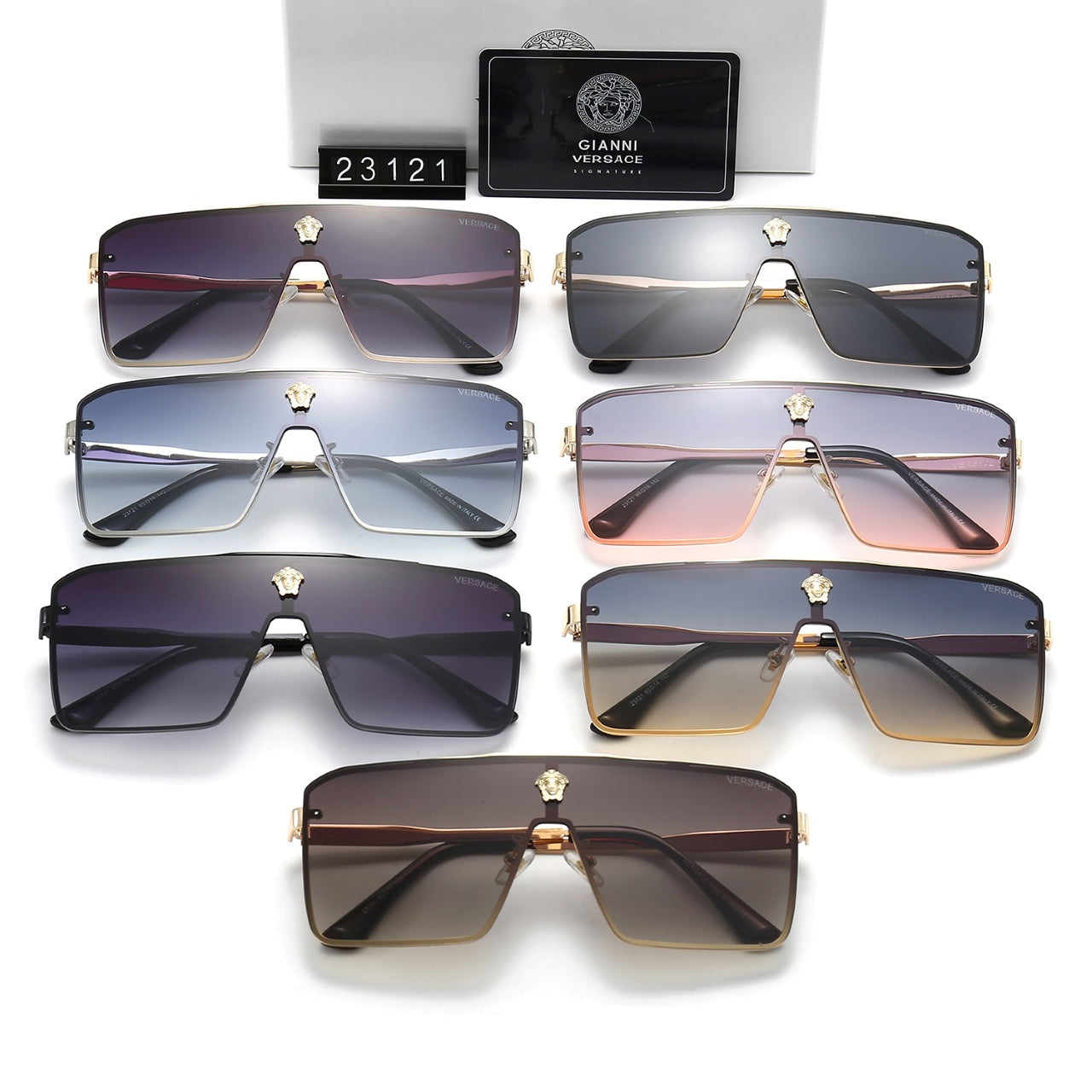 Retro Metal Letter Sunglasses 23121s-sss62